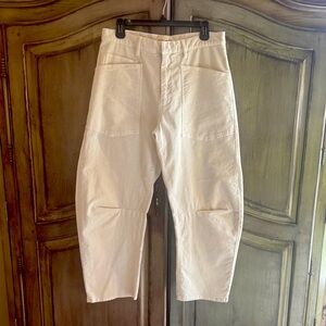 Nili Lotan Off-White corduroy shon pants .